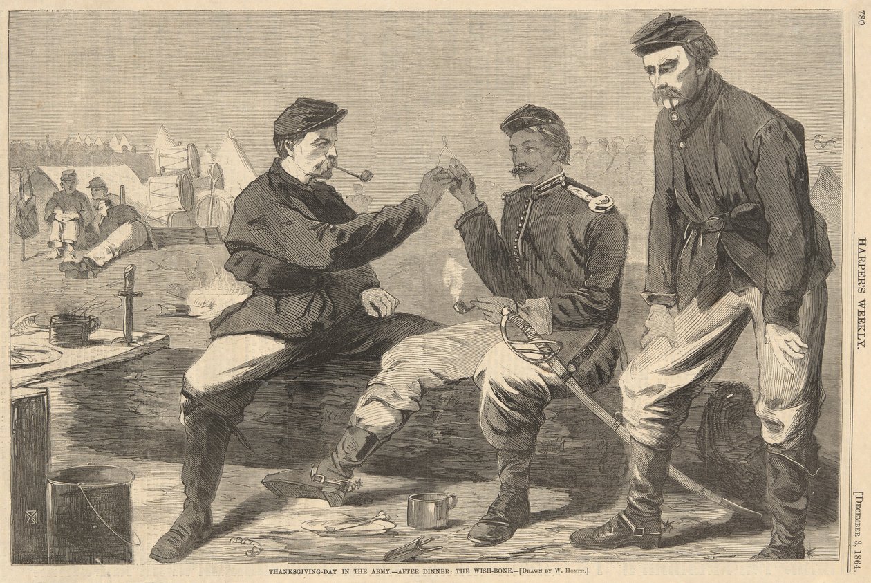 Den díkůvzdání v armádě od Winslow Homer
