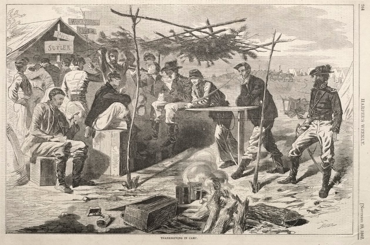 Díkůvzdání v táboře od Winslow Homer