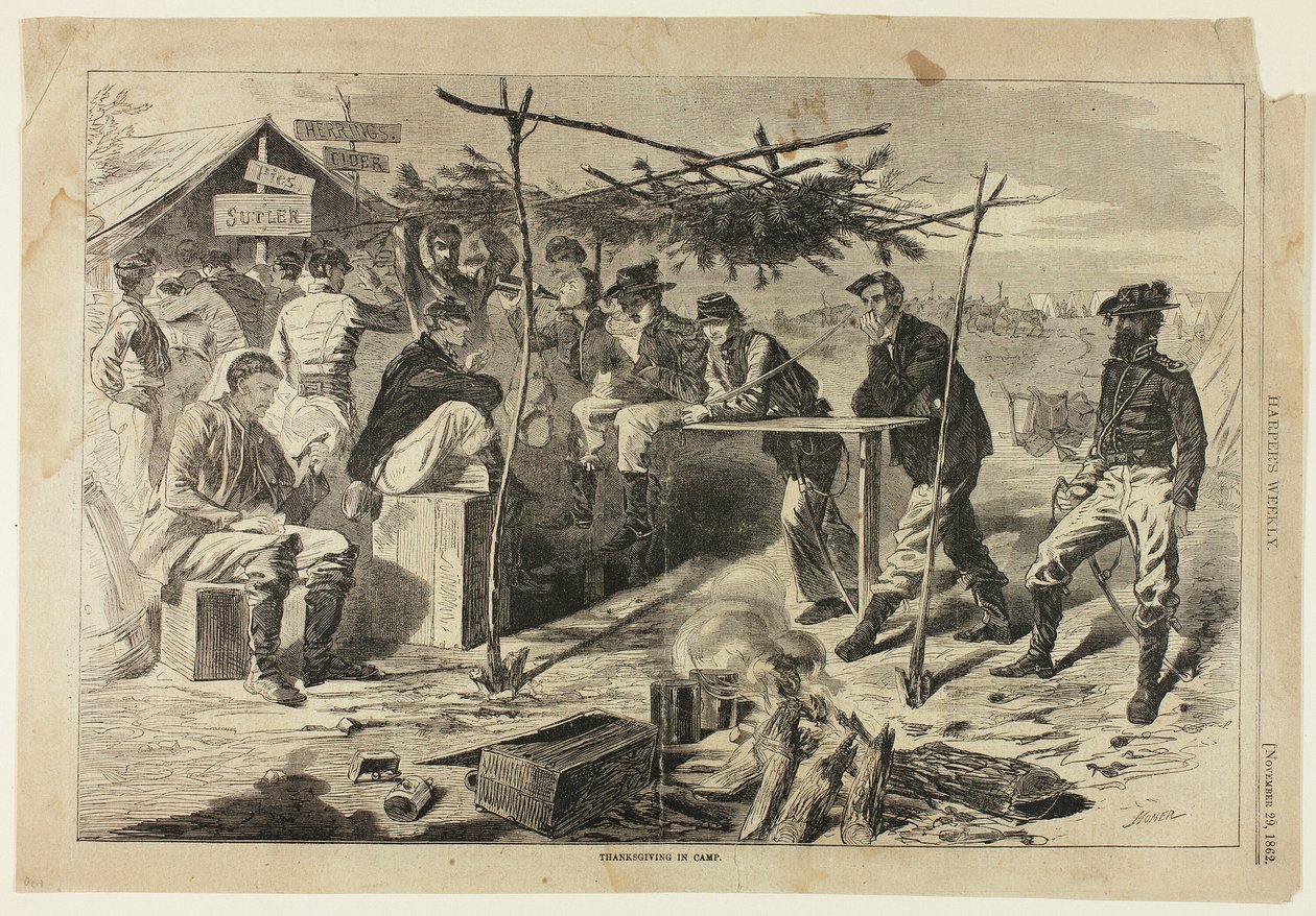 Díkůvzdání v táboře od Winslow Homer