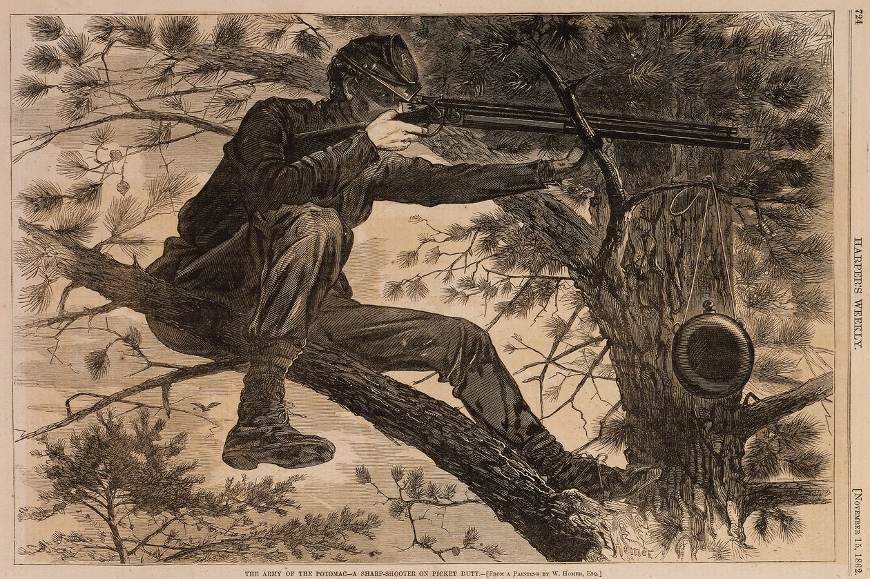 The Army of the Potomac - A Sharpshooter on Picket Duty, z Harper