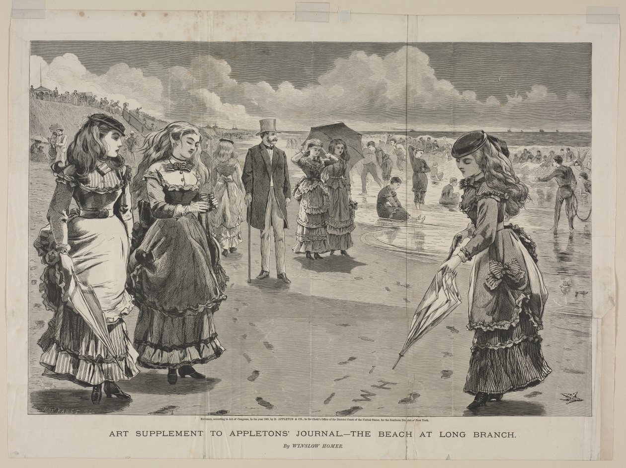 Pláž v Long Branch, 1869. od Winslow Homer