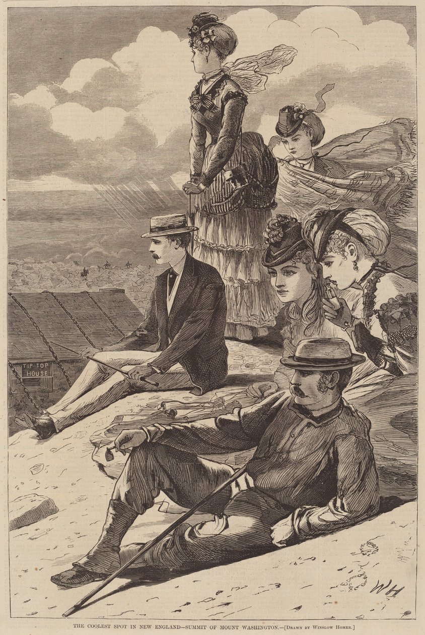 Nejchladnější místo v Nové Anglii - Summit Mount Washington, publikoval 1870. od Winslow Homer
