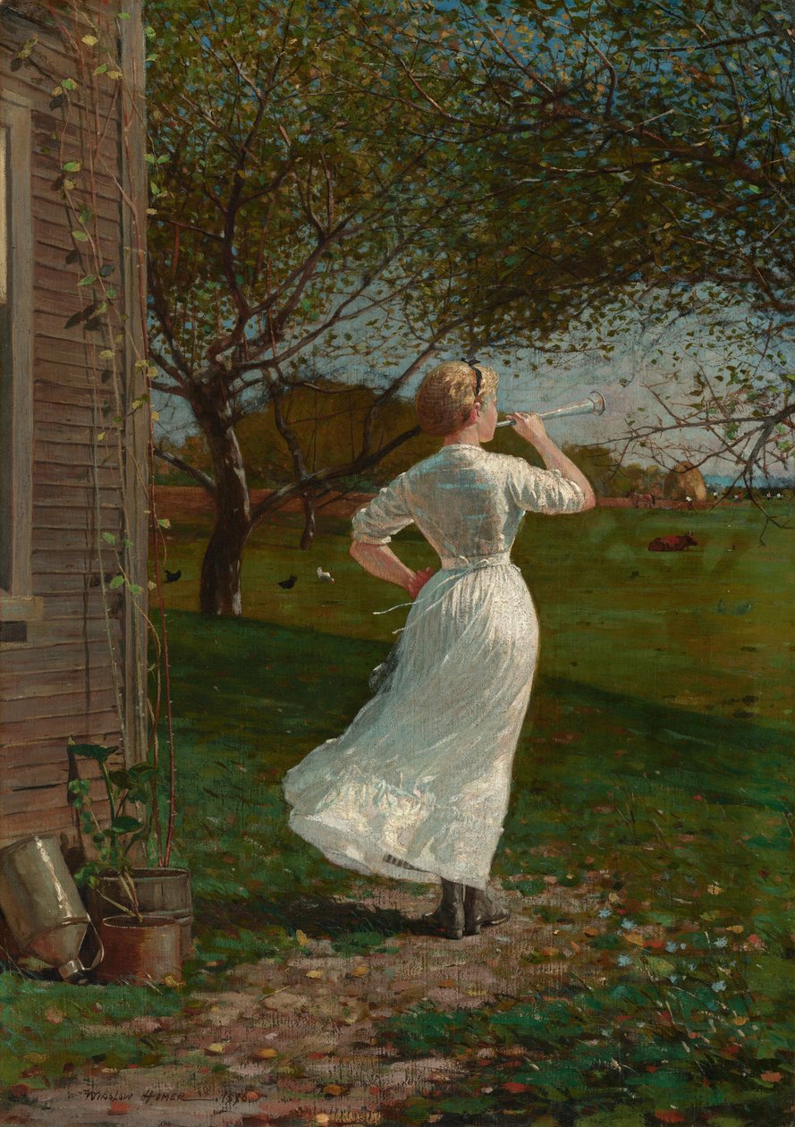Večerní roh (troubení na roh u moře) od Winslow Homer