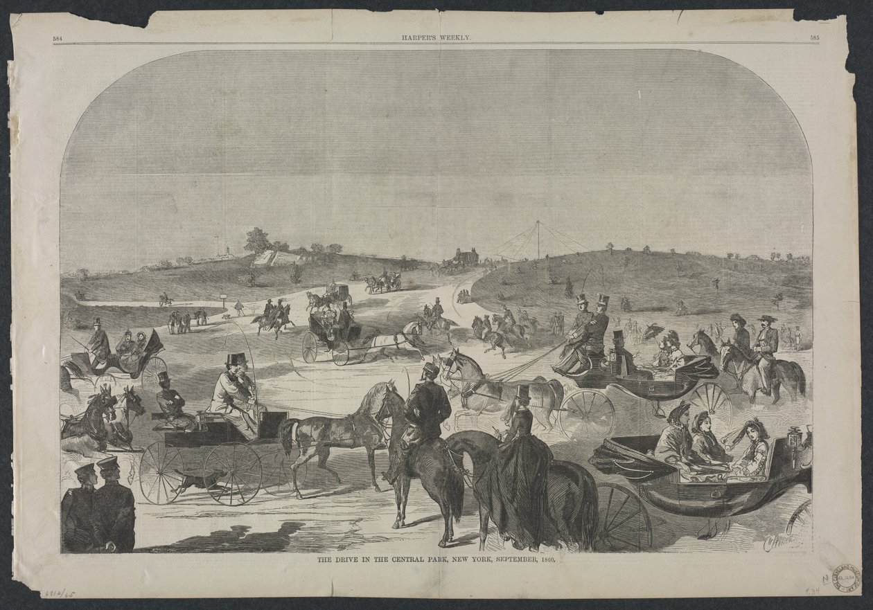Projížďka v Central Parku, New York, září 1860 od Winslow Homer