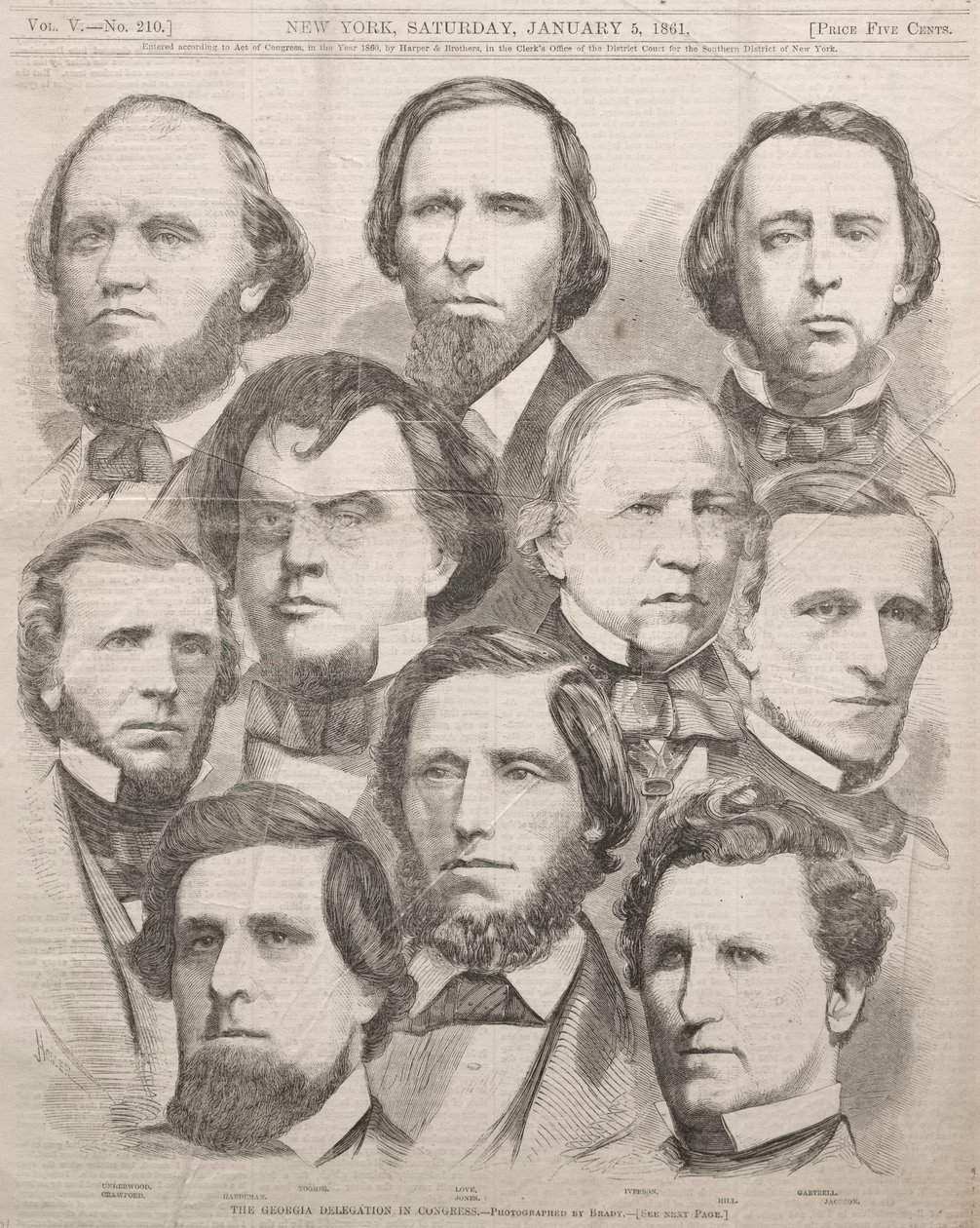 Gruzínská delegace v Kongresu, 1861. od Winslow Homer
