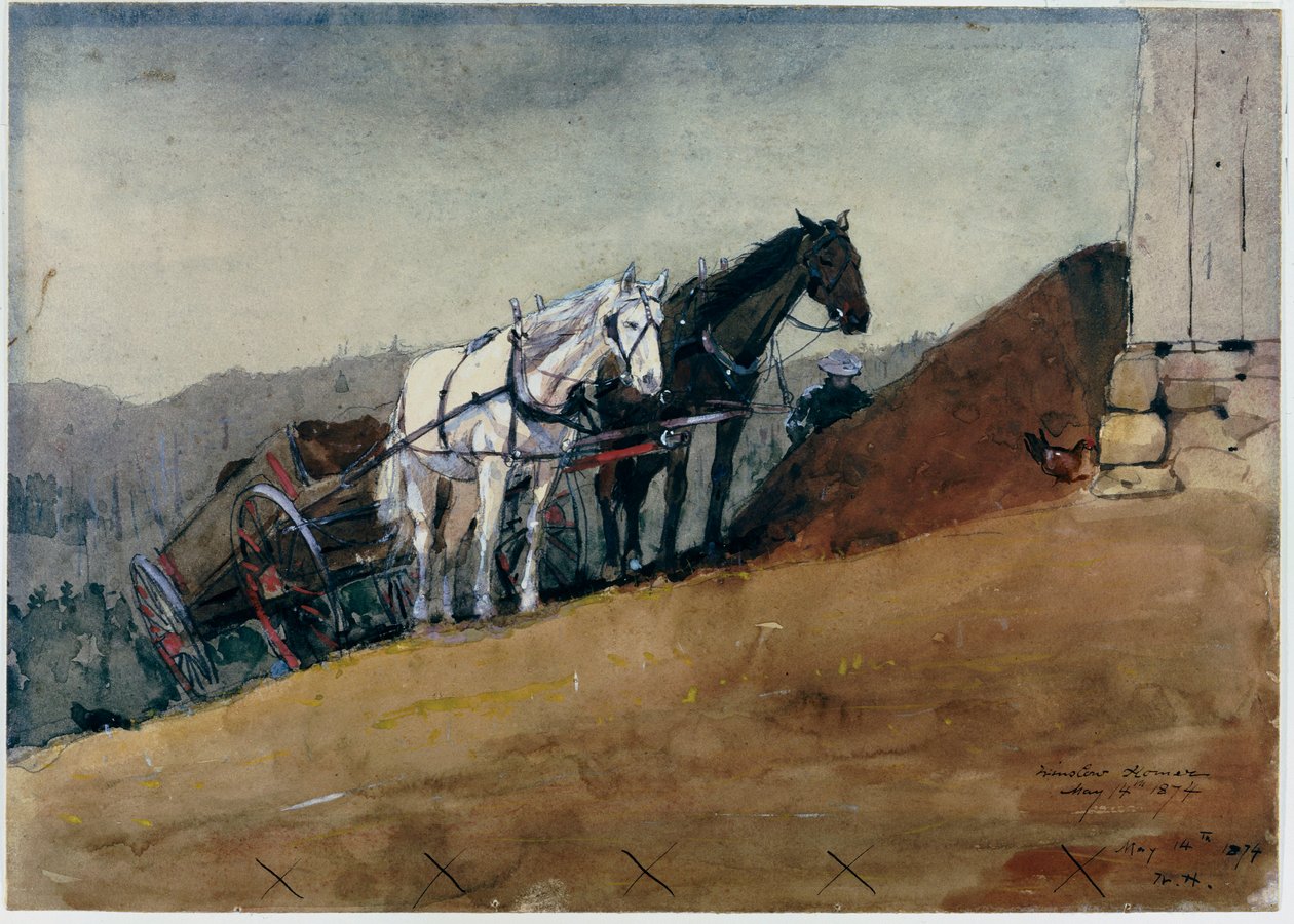 The Hilltop Barn - Houghton Farm, 1874 od Winslow Homer