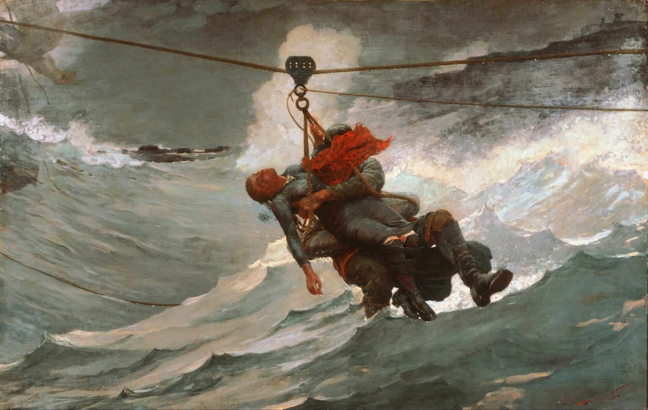 Záchranné lano od Winslow Homer