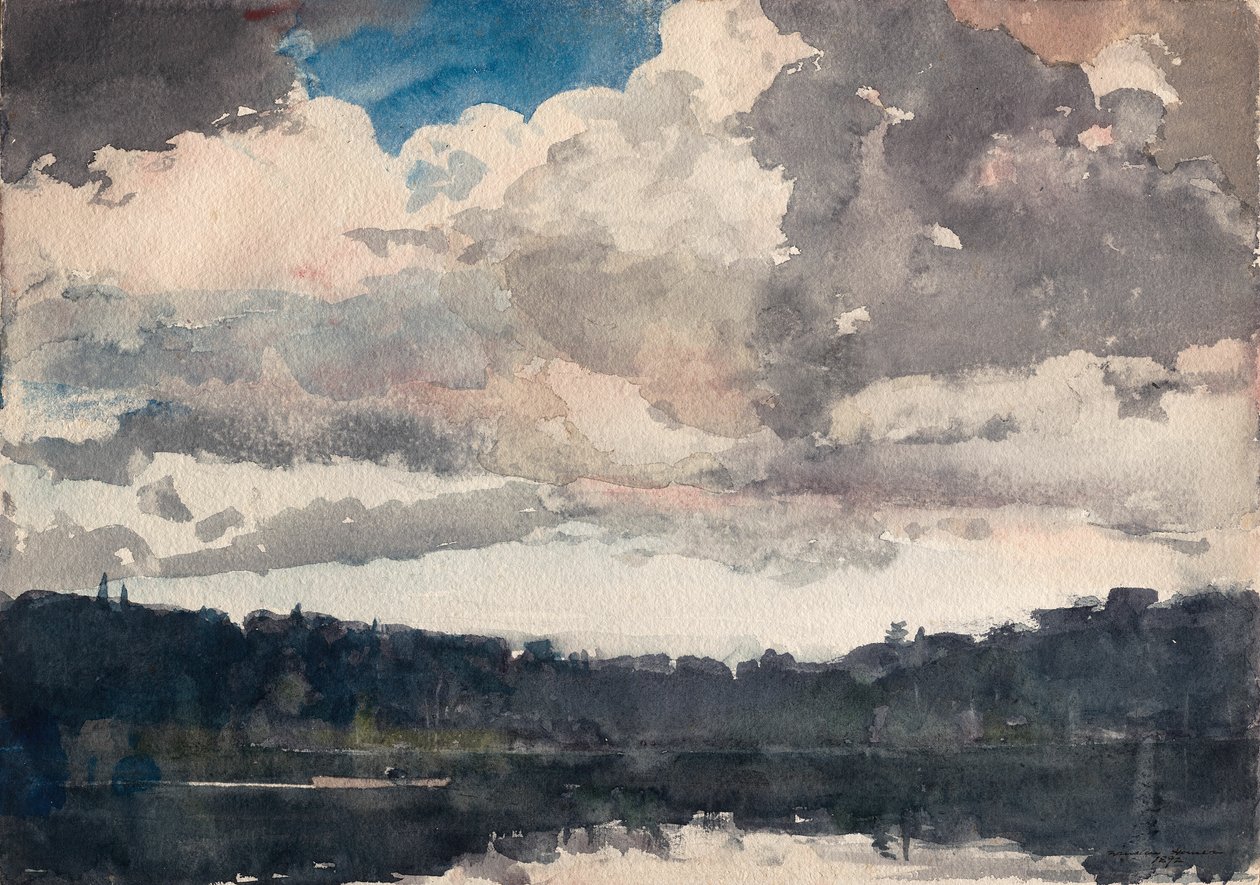 Osamělá loď, North Woods Club, Adirondacks od Winslow Homer