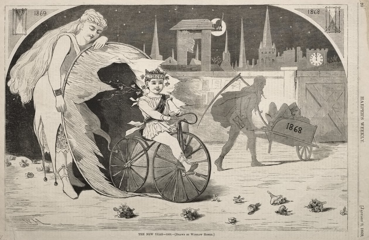 Nový rok - 1869 od Winslow Homer