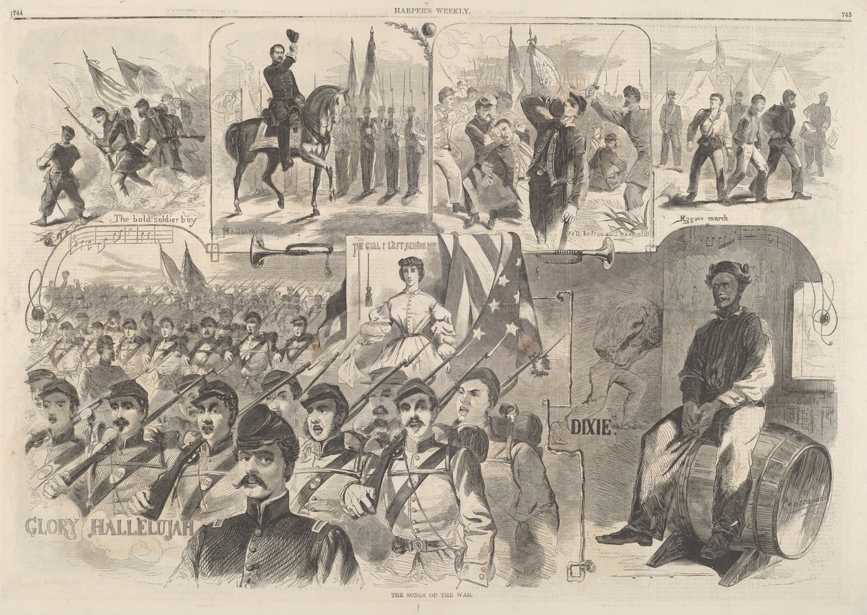 The Songs of War, vydané v roce 1861. od Winslow Homer
