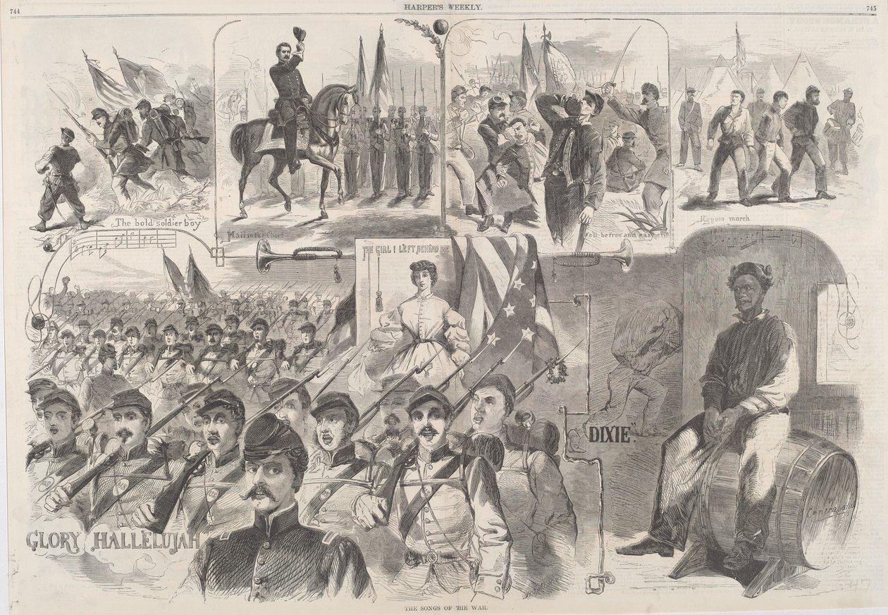 The Songs of War, vydané v roce 1861. od Winslow Homer