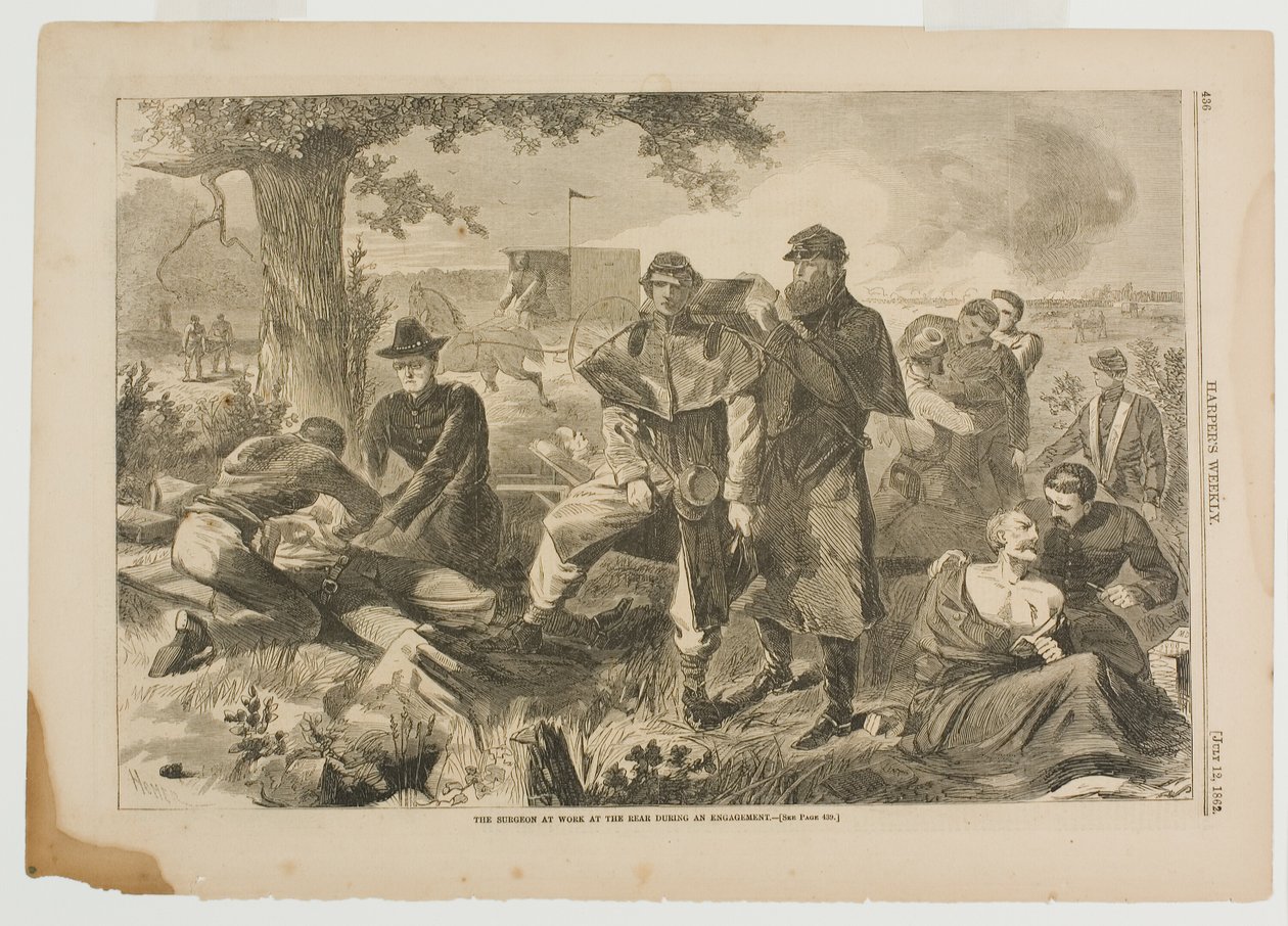 Chirurg při práci v týlu během zásahu od Winslow Homer