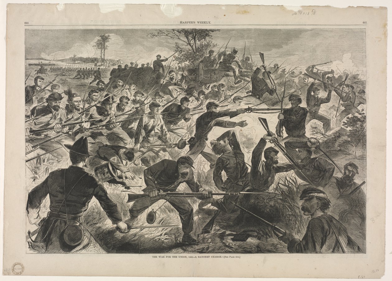 Válka za Unii, 1862 - Útok bodáky od Winslow Homer