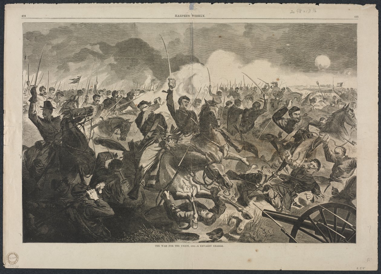 Válka za Unii, 1862 – Útok kavalérie, 1862. od Winslow Homer