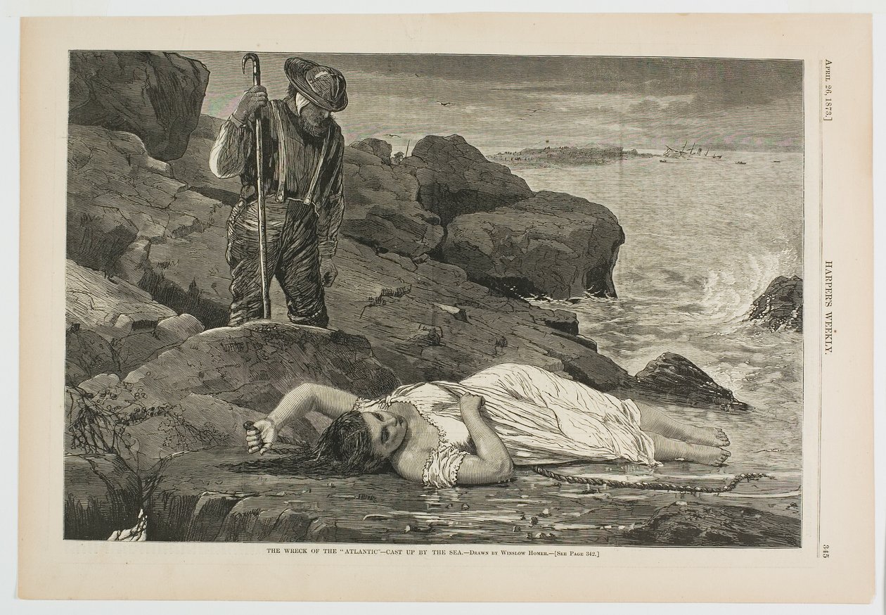 Ztroskotání lodi "Atlantic" - vyvržené mořem od Winslow Homer