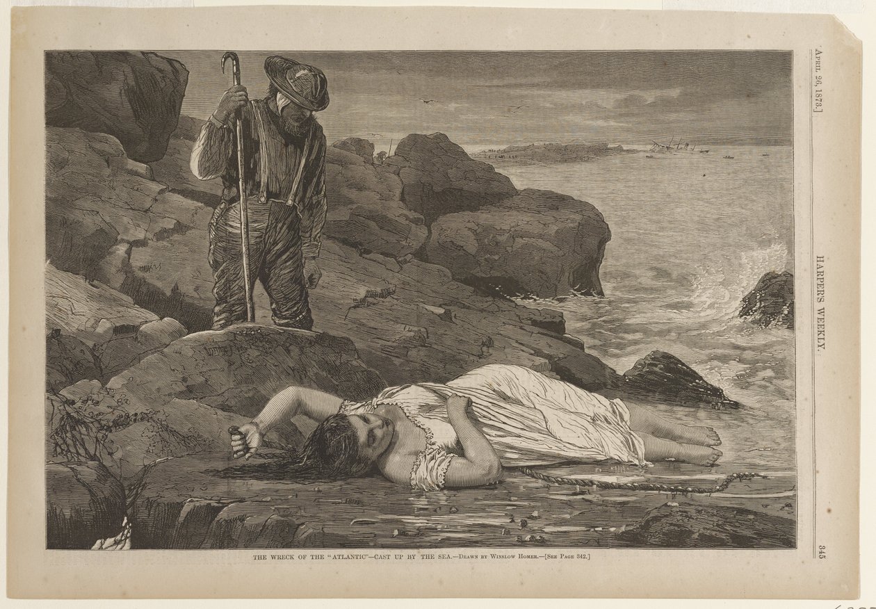 Ztroskotání lodi „Atlantic“ – vyplaveno mořem od Winslow Homer