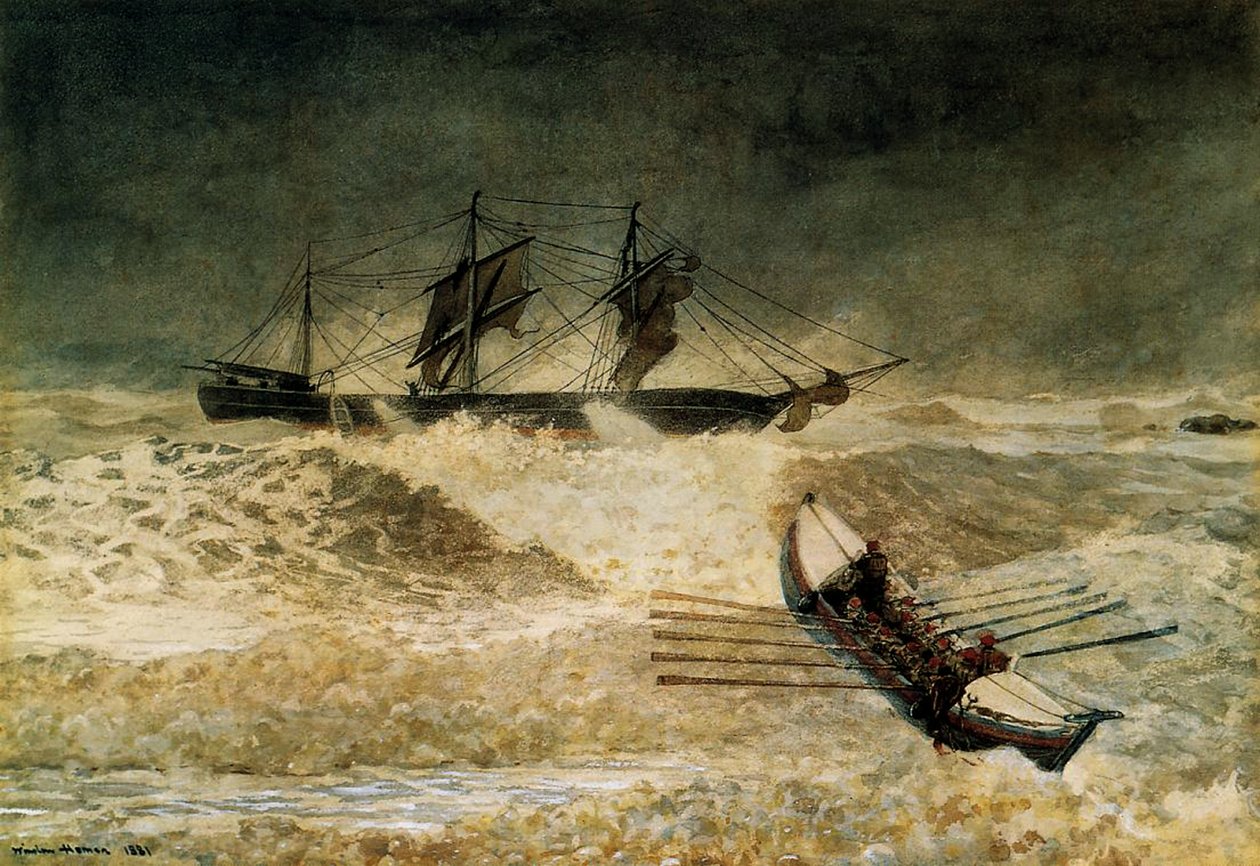 The Wreck of the Iron Cloud, 1881 od Winslow Homer