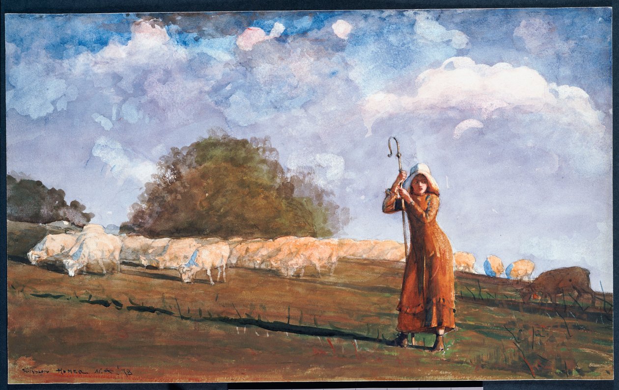 Mladá pastýřka, 1878 od Winslow Homer