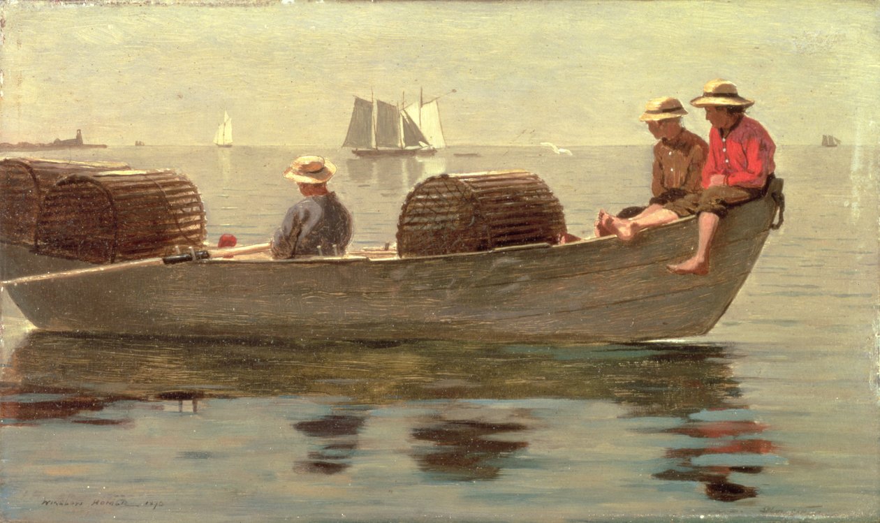 Tři chlapci v Dory, 1873 od Winslow Homer