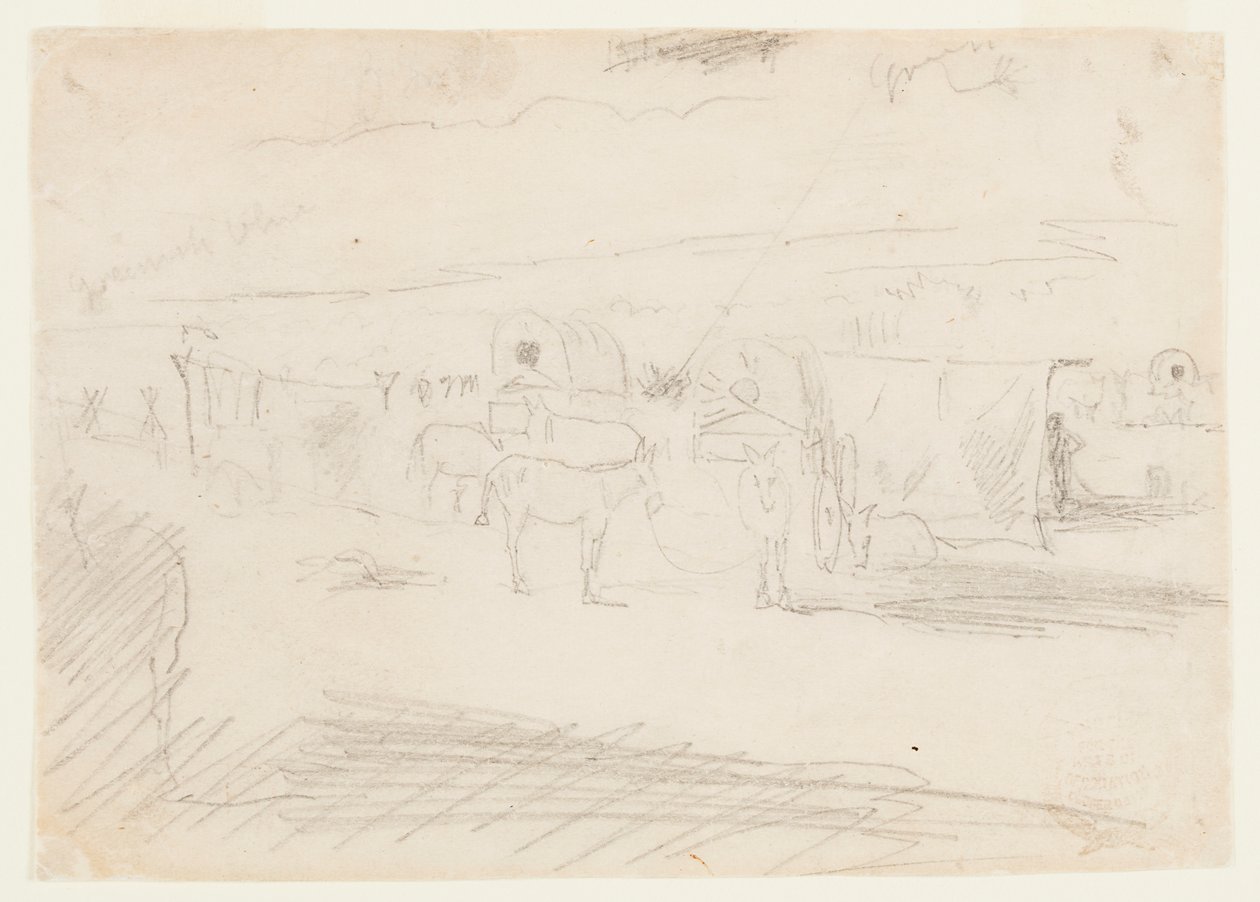 Vlak armádních vozů od Winslow Homer