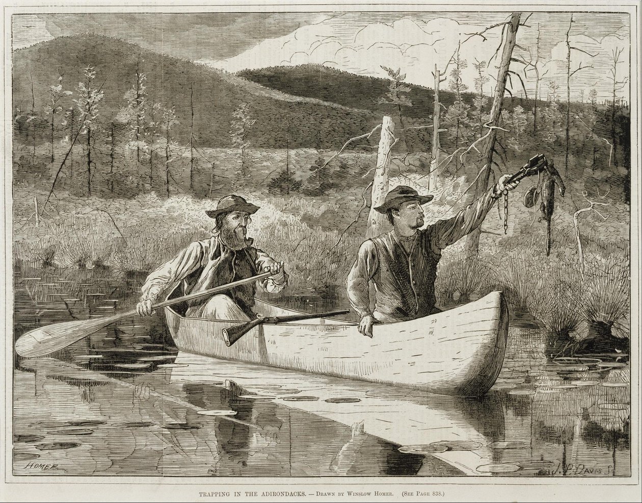 „Lov do pastí v Adirondackách“ od Winslow Homer
