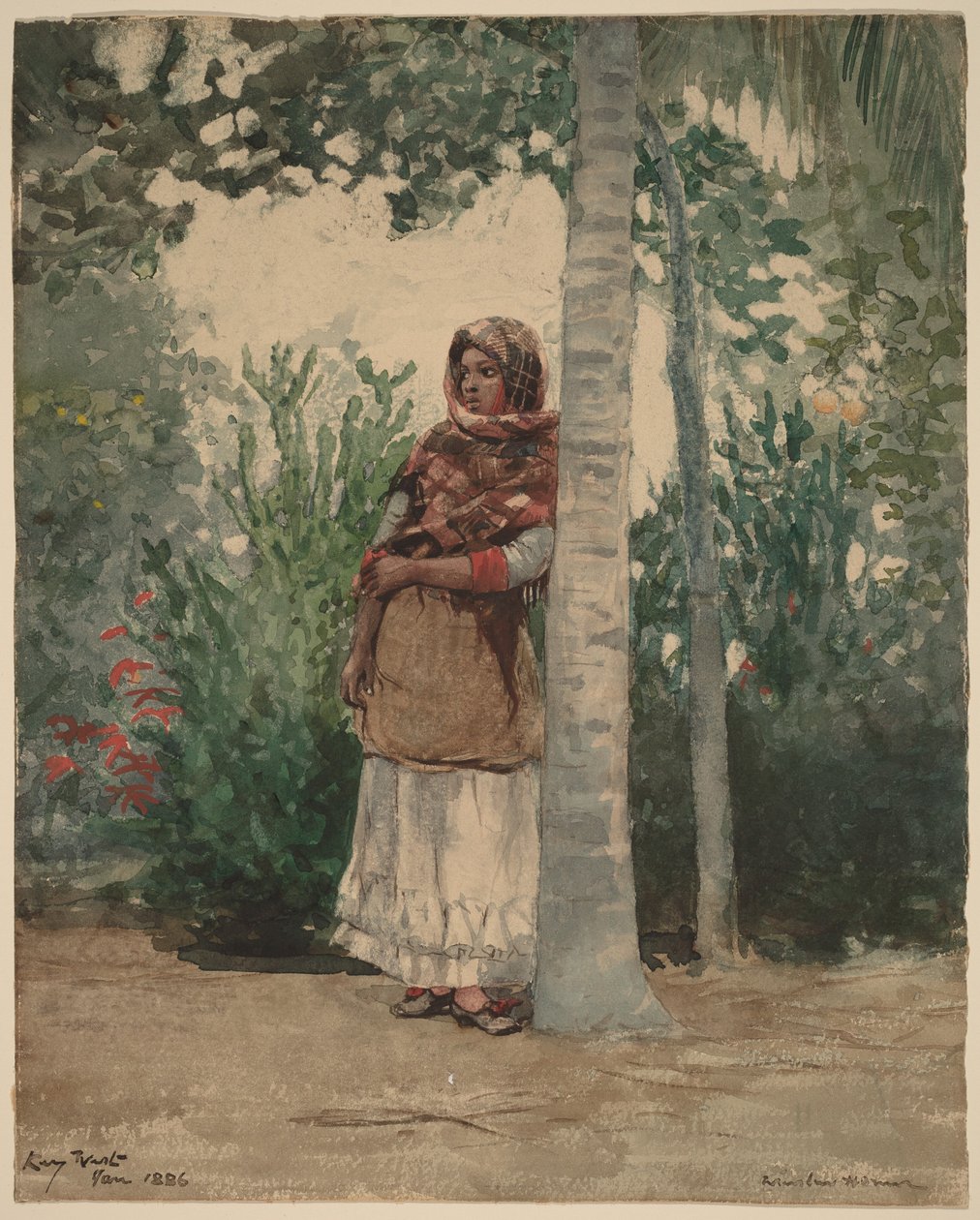Pod palmou od Winslow Homer