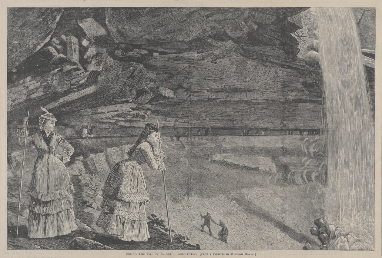 Pod vodopády, pohoří Catskill – podle obrazu Winslowa Homera od Winslow Homer