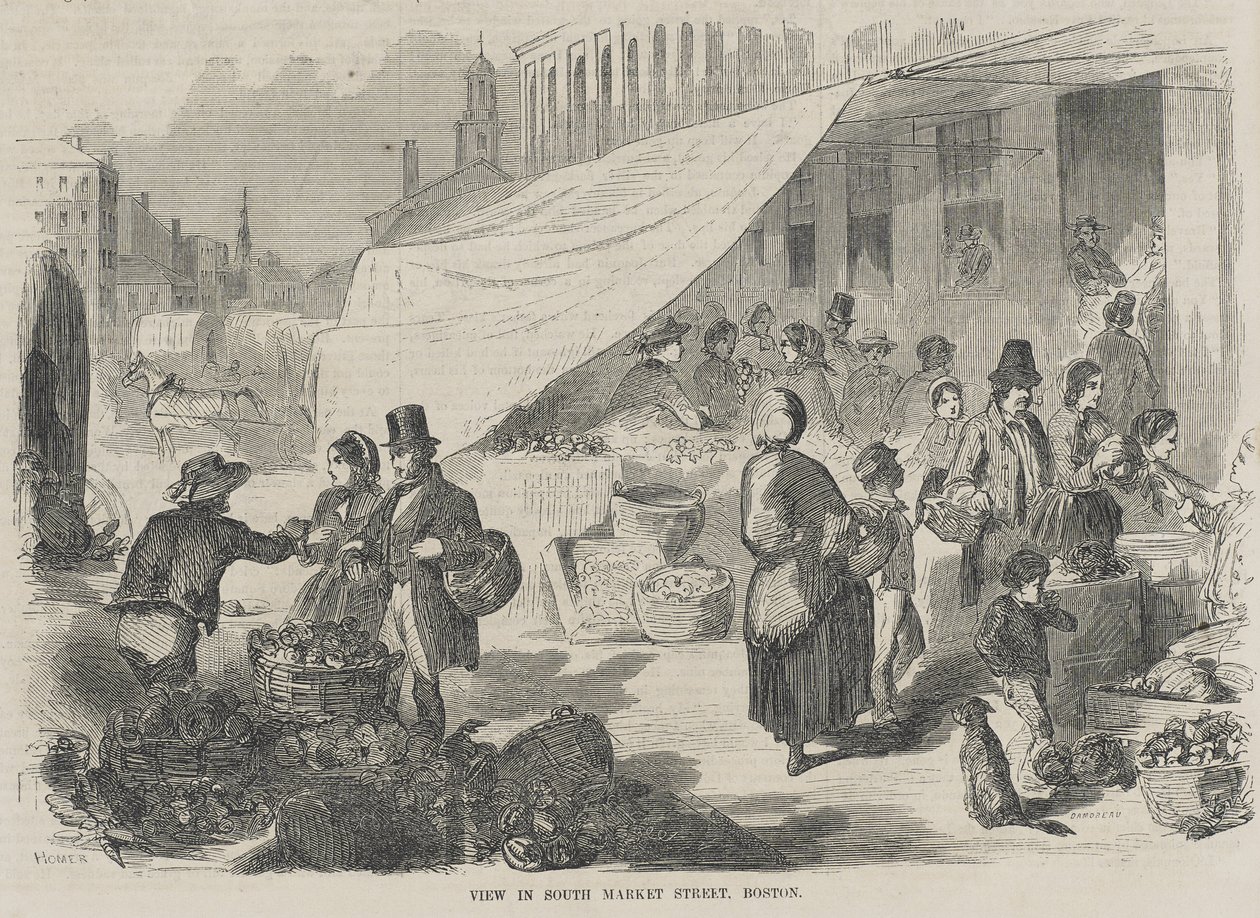 Pohled na South Market Street, Boston od Winslow Homer