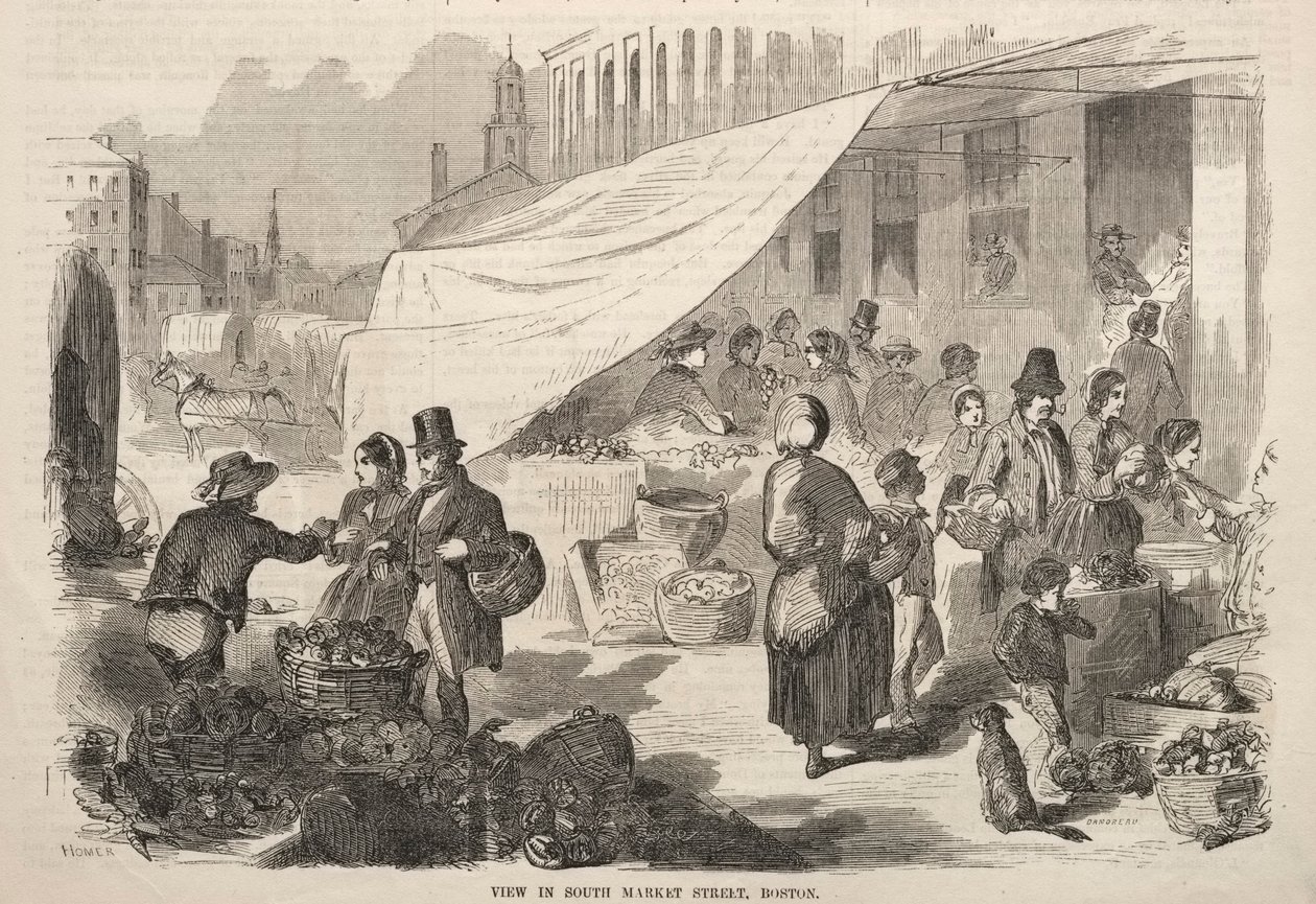 Pohled do South Market Street, Boston od Winslow Homer