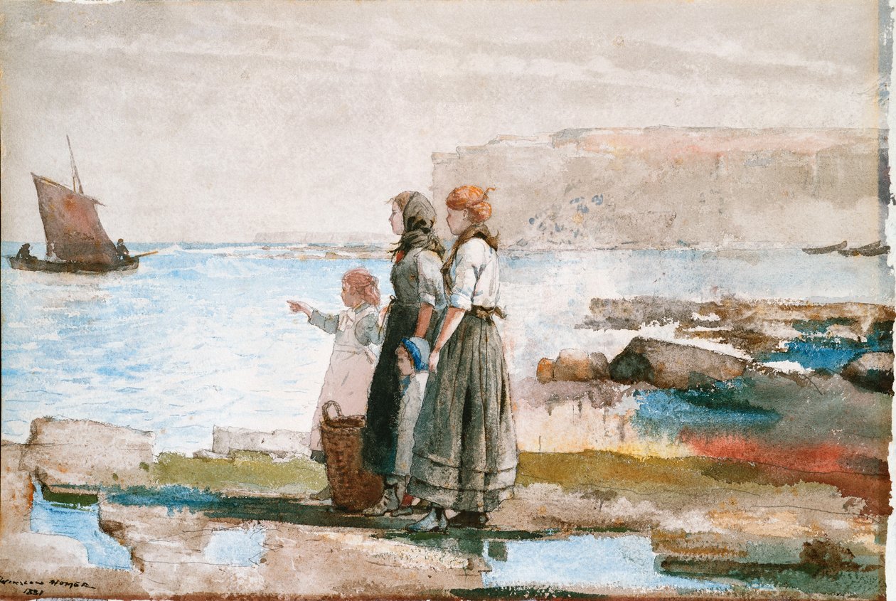 Čekání na návrat rybářských flotil, 1881 od Winslow Homer