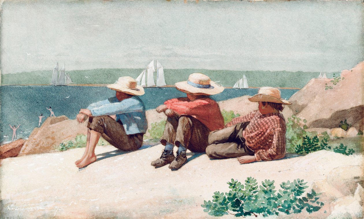 Sledování lodí, Gloucester, 1875 od Winslow Homer