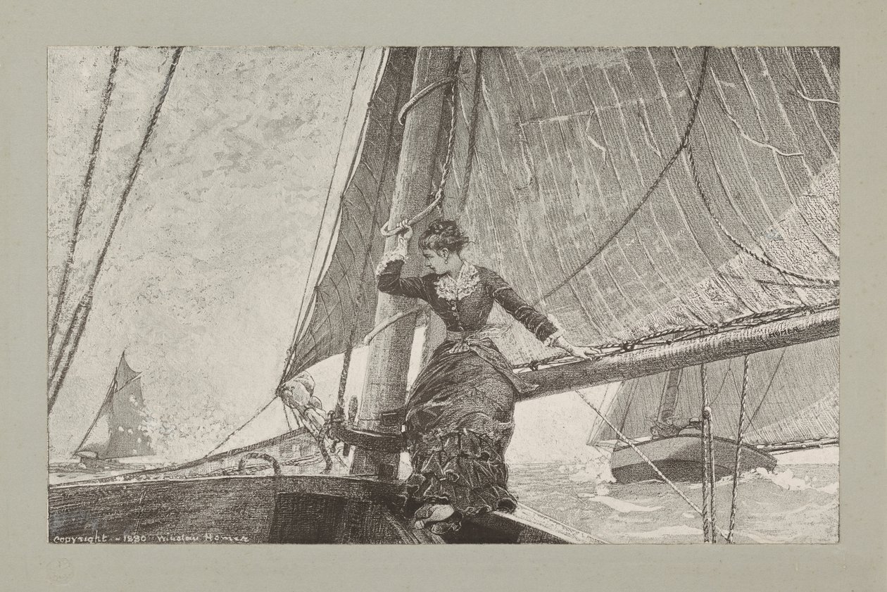 Dívka na jachtě od Winslow Homer