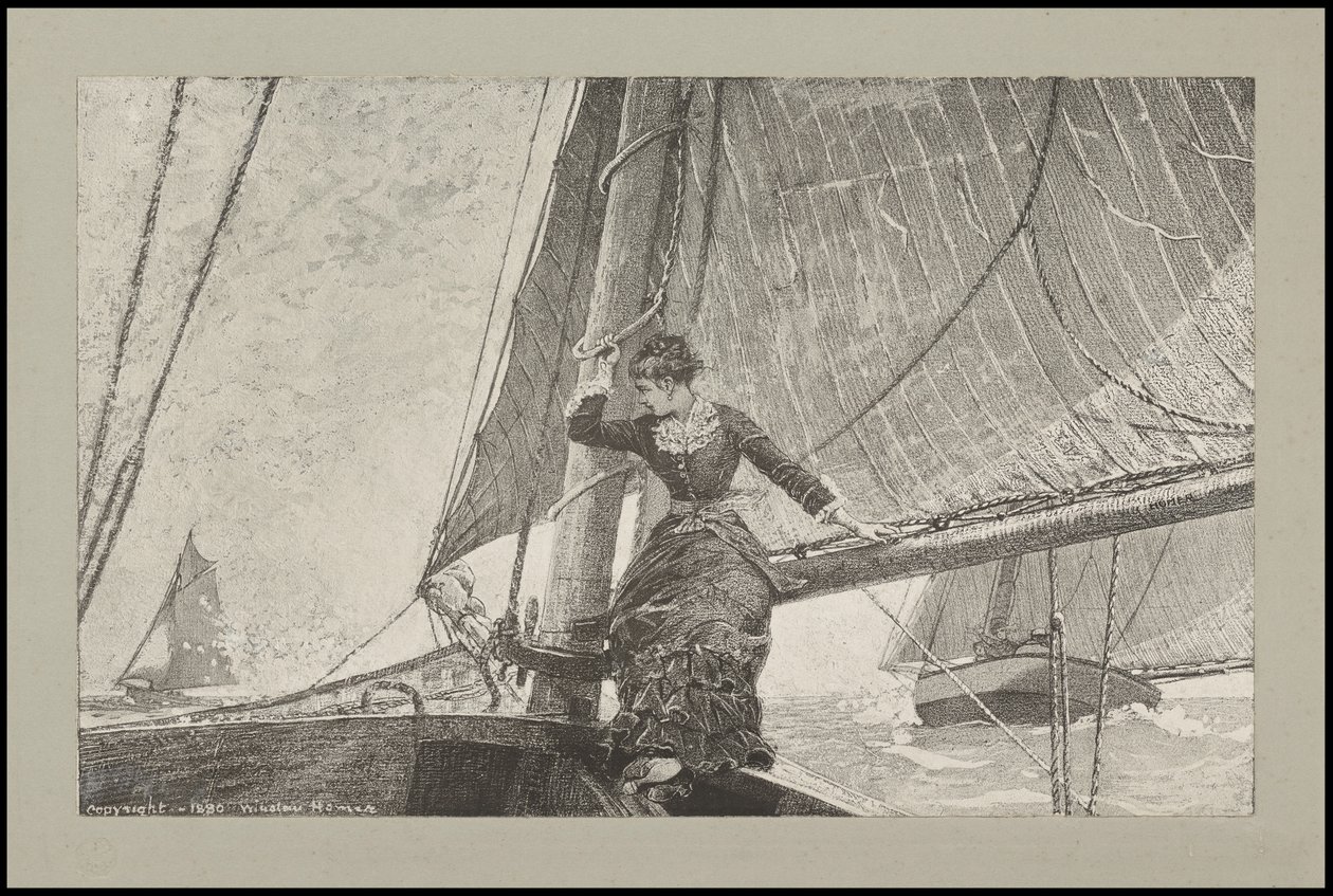 Dívka jachtingu, 1880 od Winslow Homer