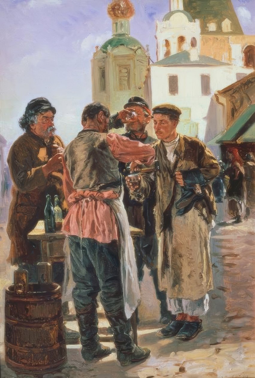 Prodejce kvasu od Wladimir Jegorowitsch Makowski