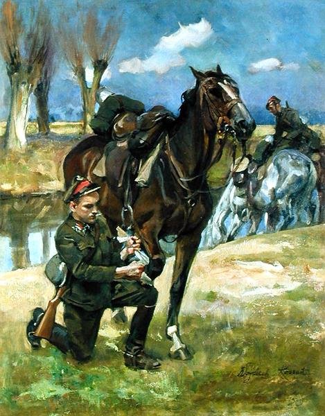 Pomoc přítele od Wojciech Kossak