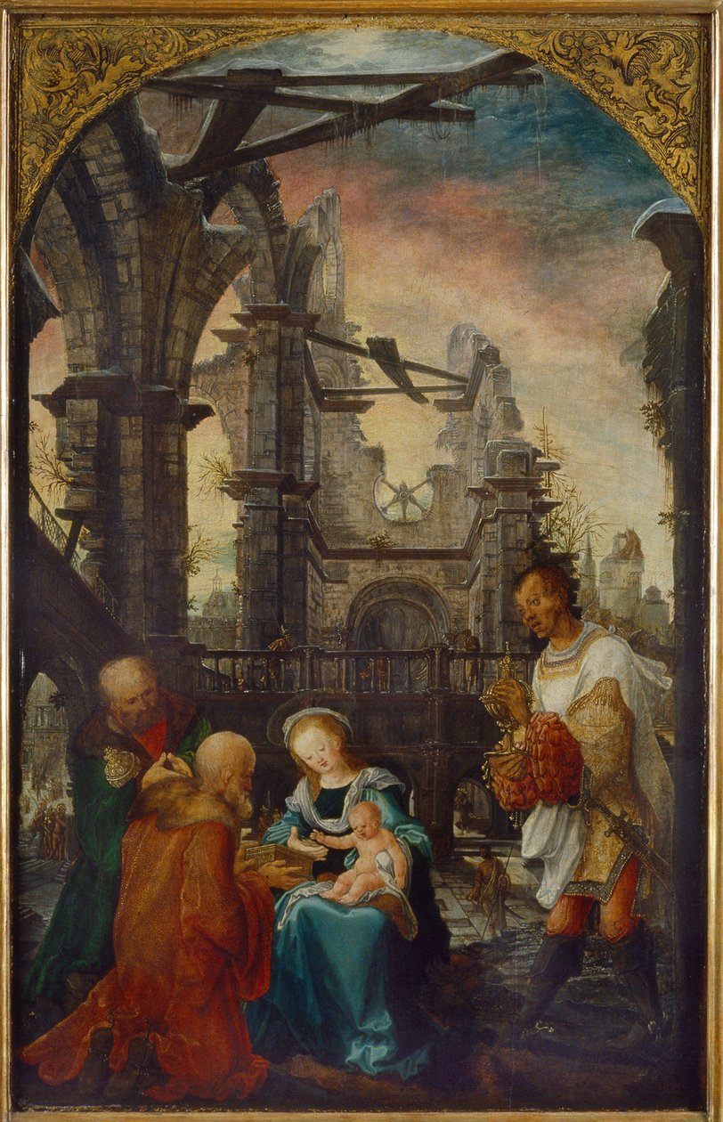 Klanění tří králů, 1521 od Wolf Huber
