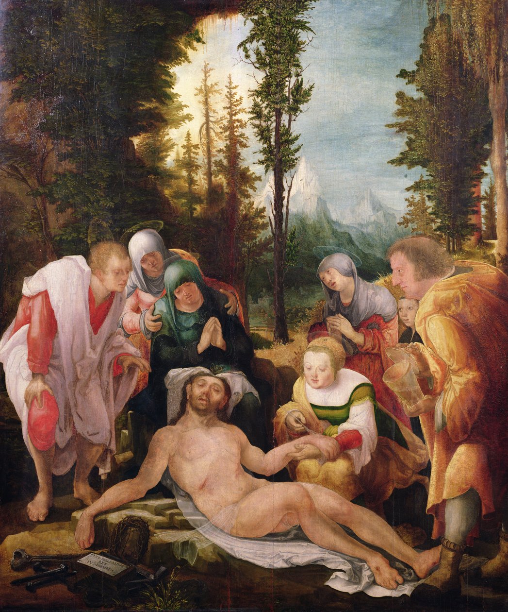 Oplakávání, 1524 od Wolf Huber