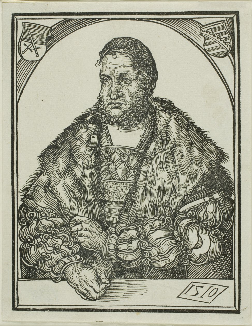 Saský kurfiřt Fridrich III., z Intelektuální zrcadlo lidského štěstí od Wolf Traut