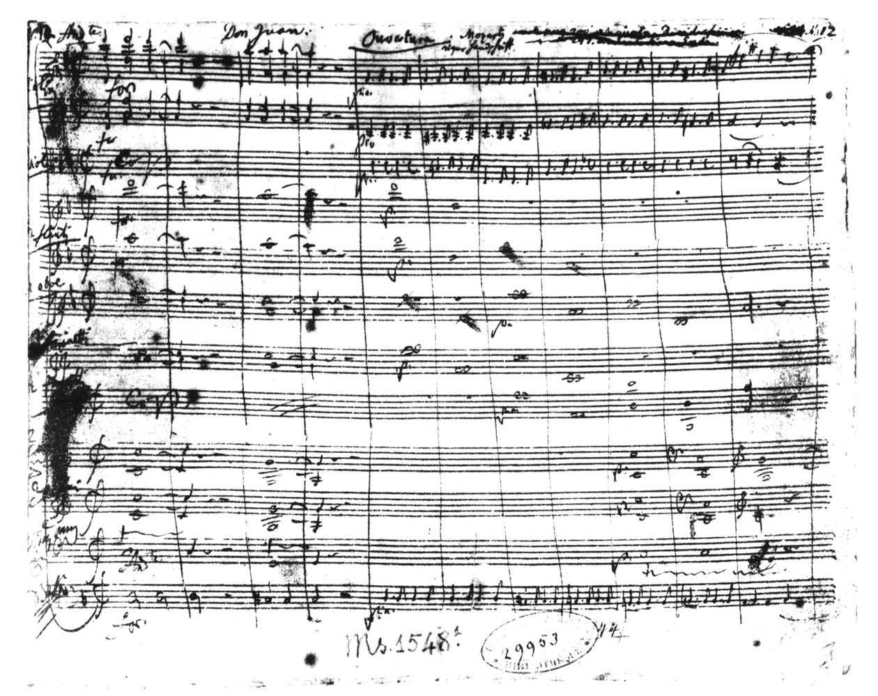 Ms.1548 (1) Předehra opery Don Giovanni od Wolfgang Amadeus Mozart