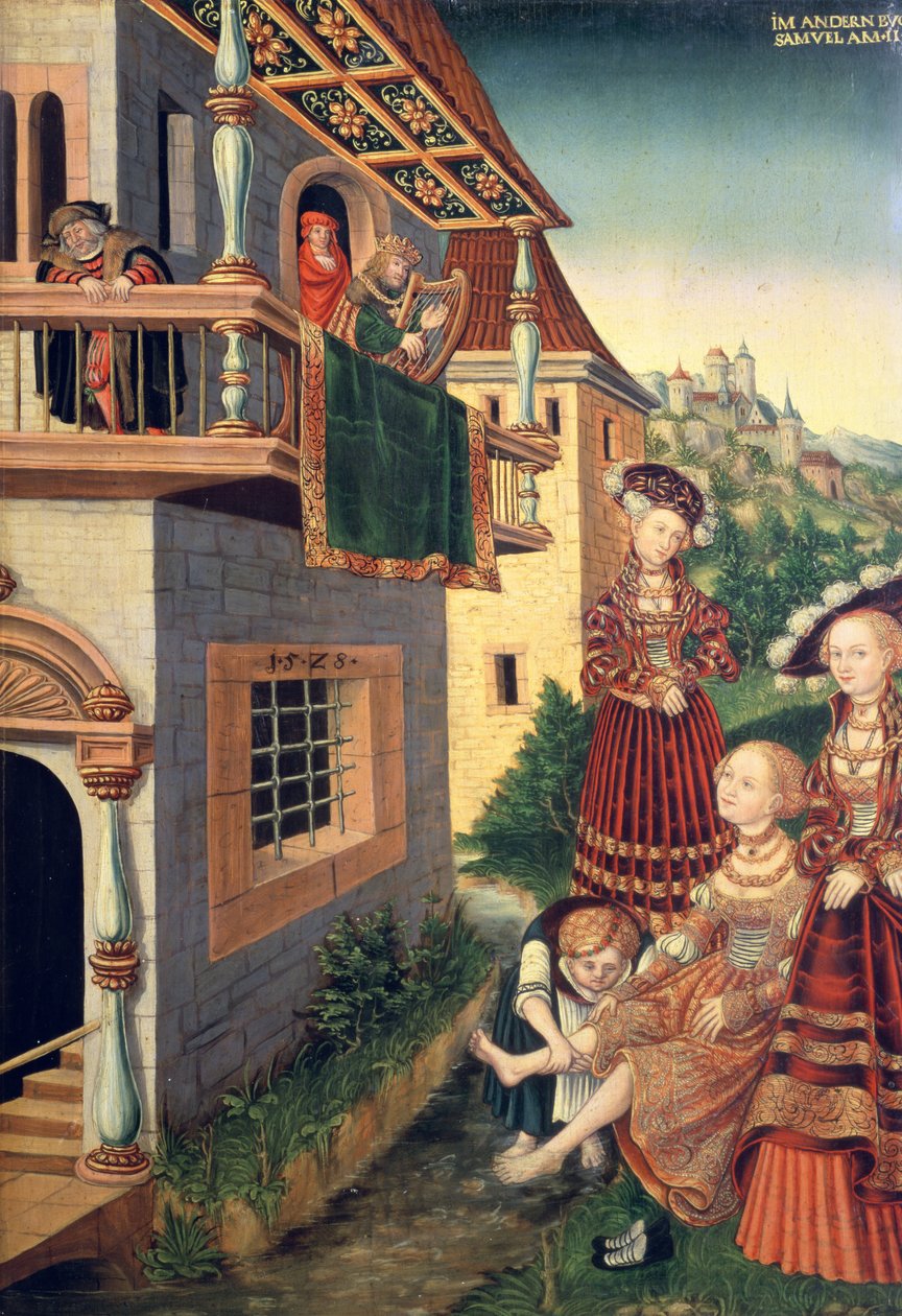 David a Batšeba, 1528 (panel) od Wolfgang Krodel