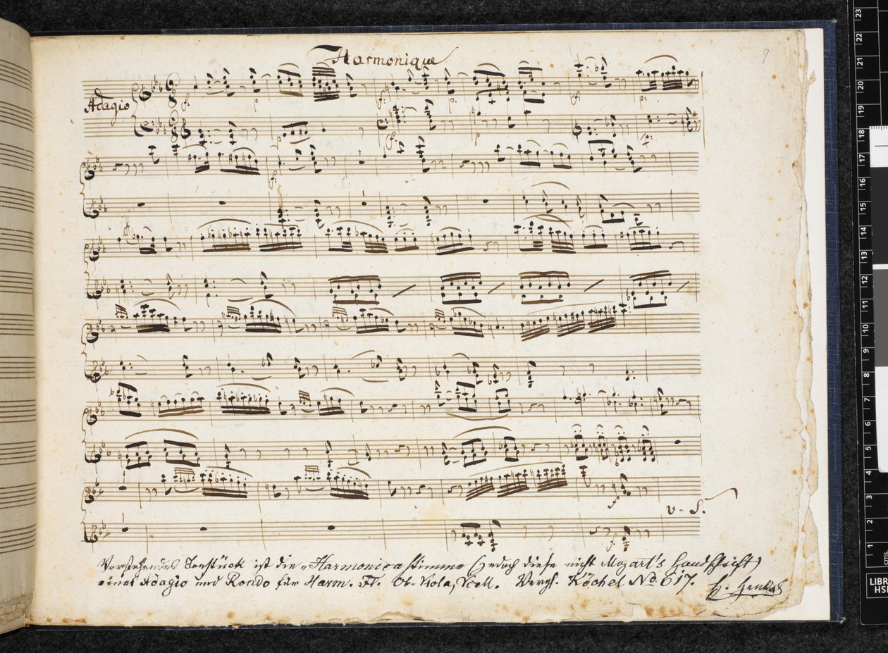 Adagio a Rondo c moll/dur pro harmoniku, flétnu, hoboj, violu a violoncello od Wolfgang Amadeus Mozart
