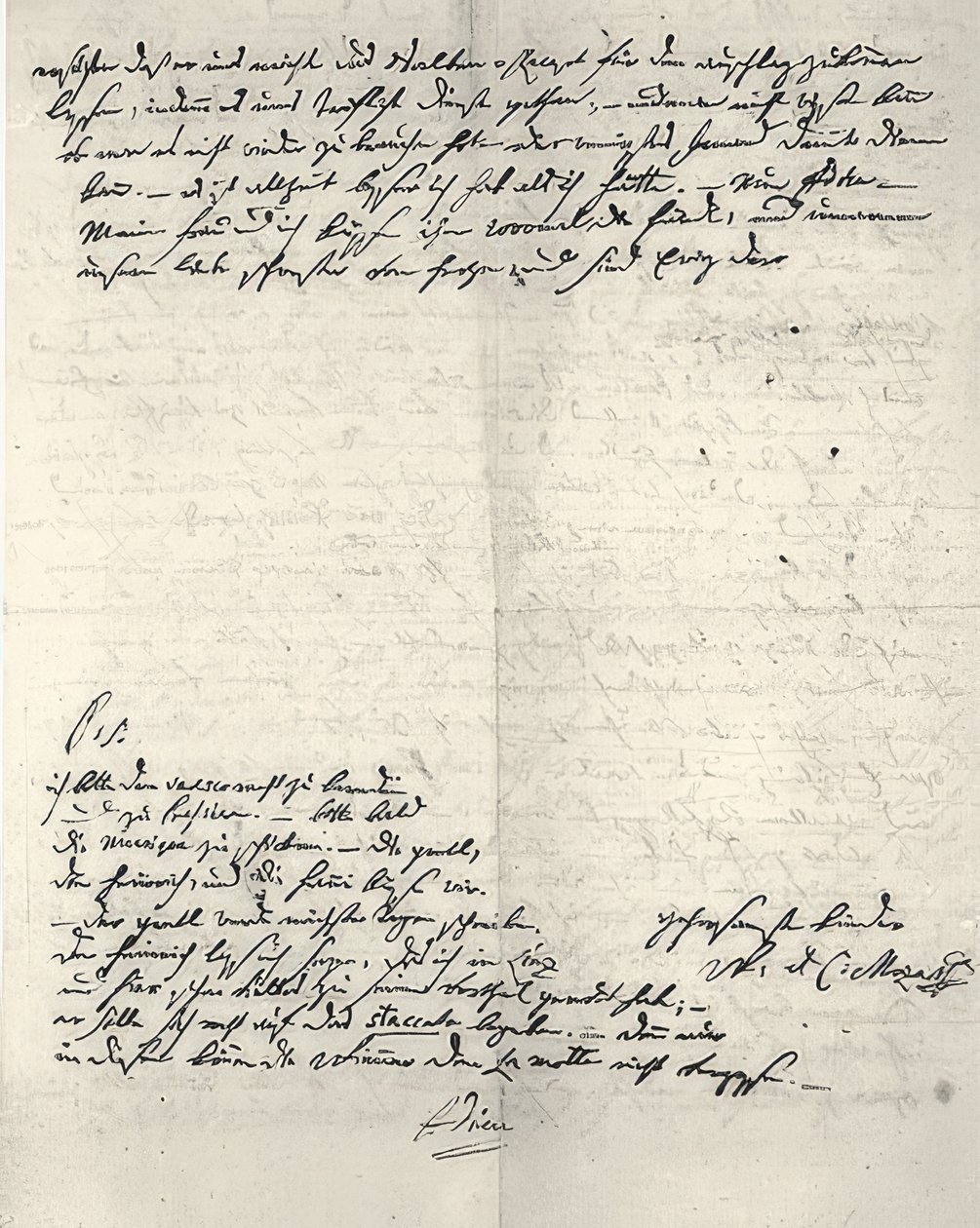Ručně psaný dopis od Wolfganga Amadea Mozarta od Wolfgang Amadeus Mozart