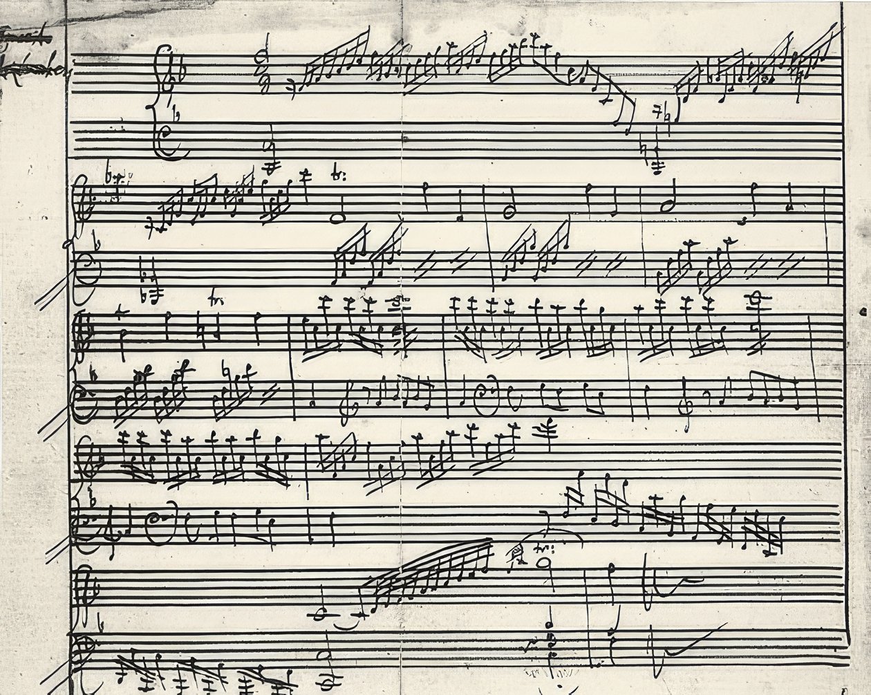 Hudební autogram od Wolfgang Amadeus Mozart
