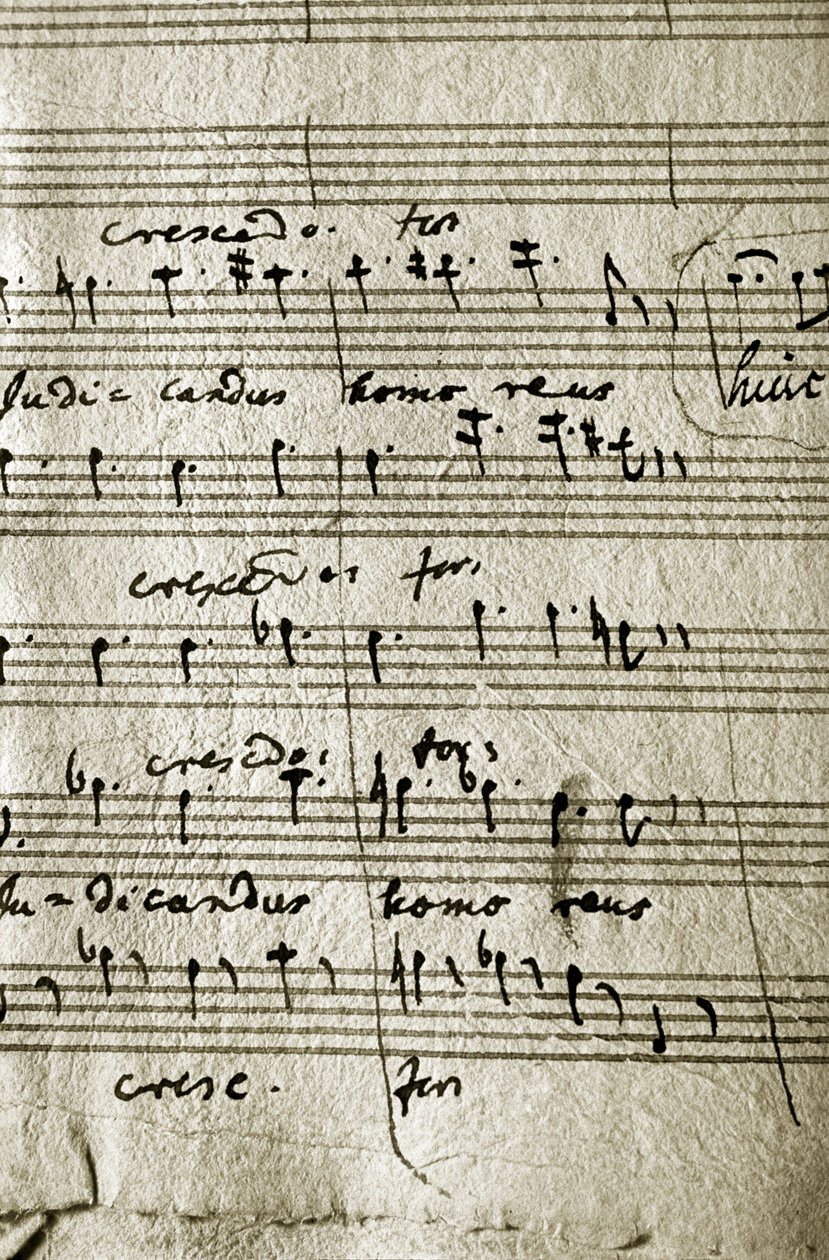 Pracovní partitura Requiem Wolfganga Amadea Mozarta (hudební partitura) od Wolfgang Amadeus Mozart