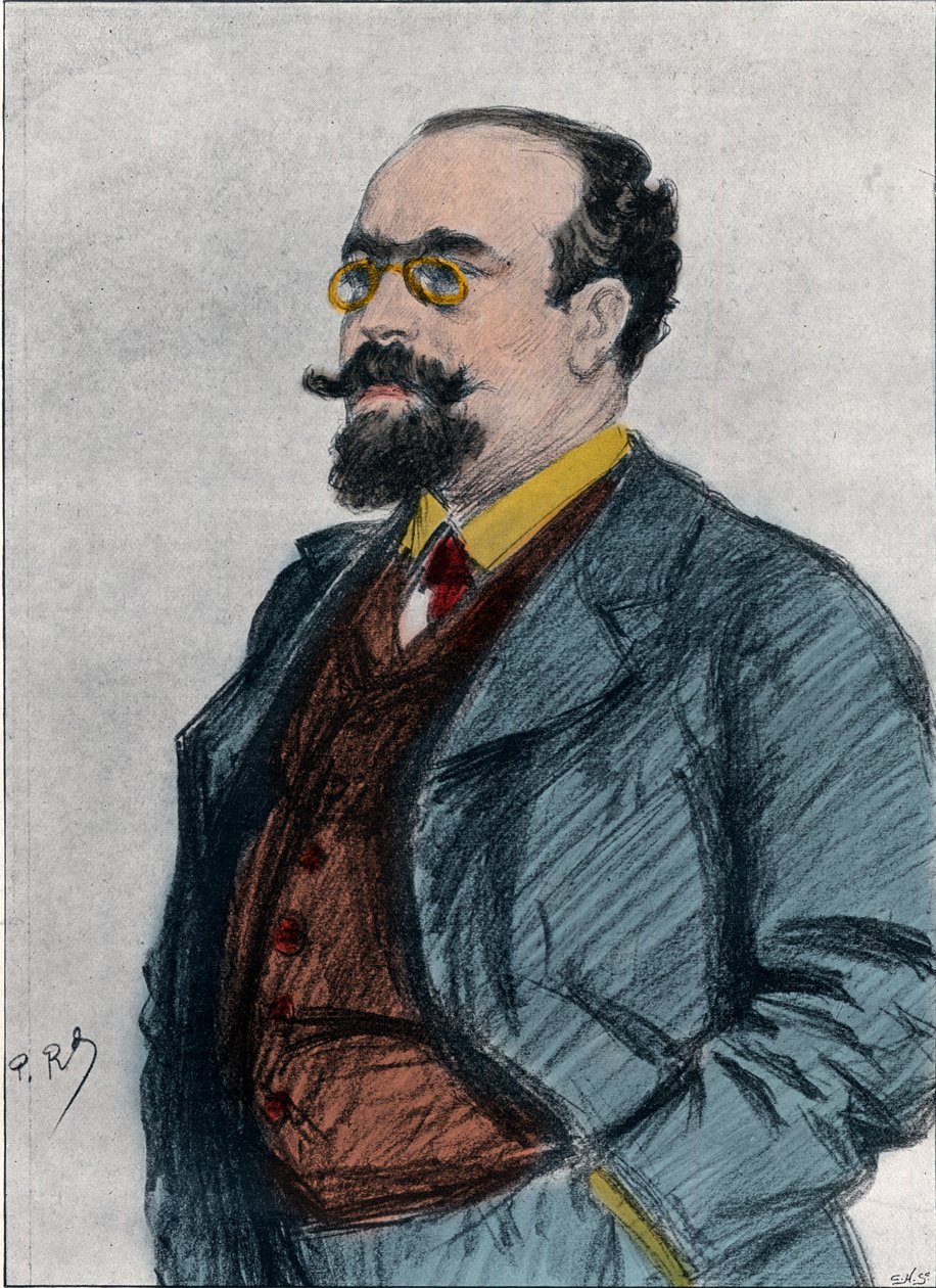 Portrét Lazara Bernarda (Bernard Lazare) (1865-1903) francouzský židovský literární kritik, politický novinář, polemik a anarchista. od Woodbine K. Hinchliff