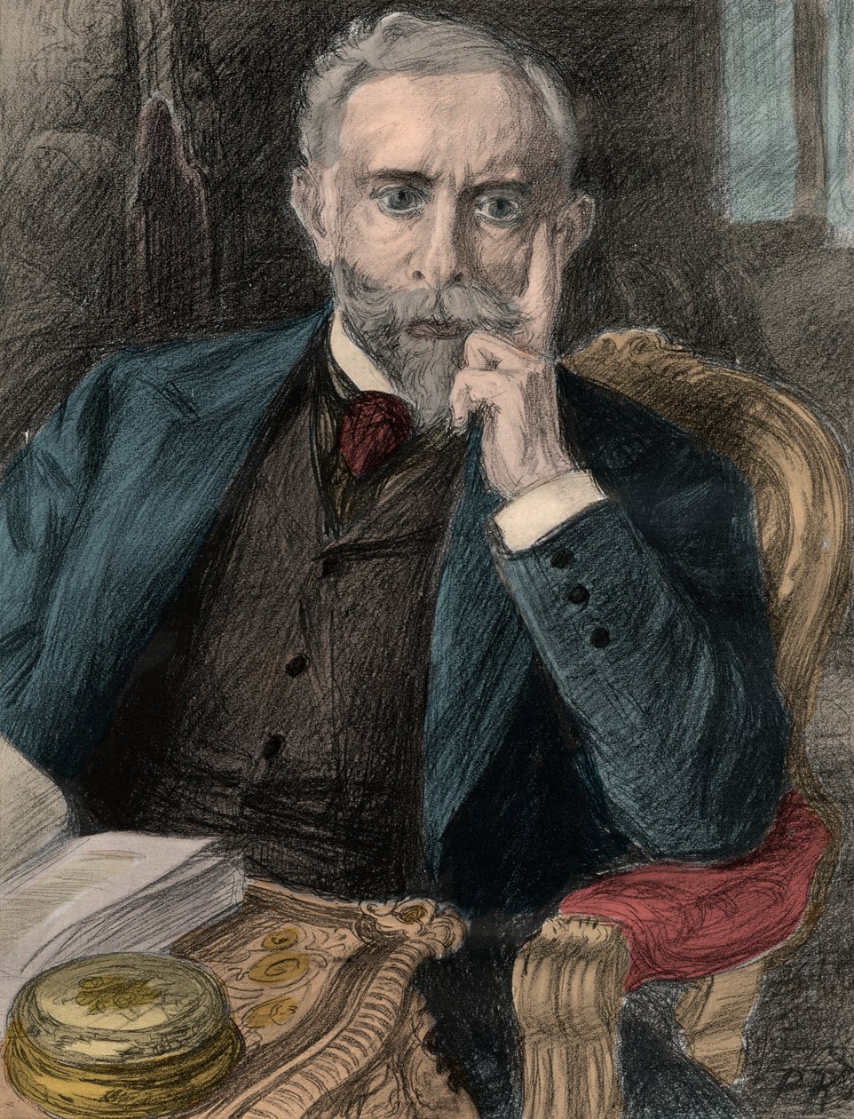Portrét Paula Cambona (1843-1924), francouzského velvyslance v Británii (1898-1920). od Woodbine K. Hinchliff