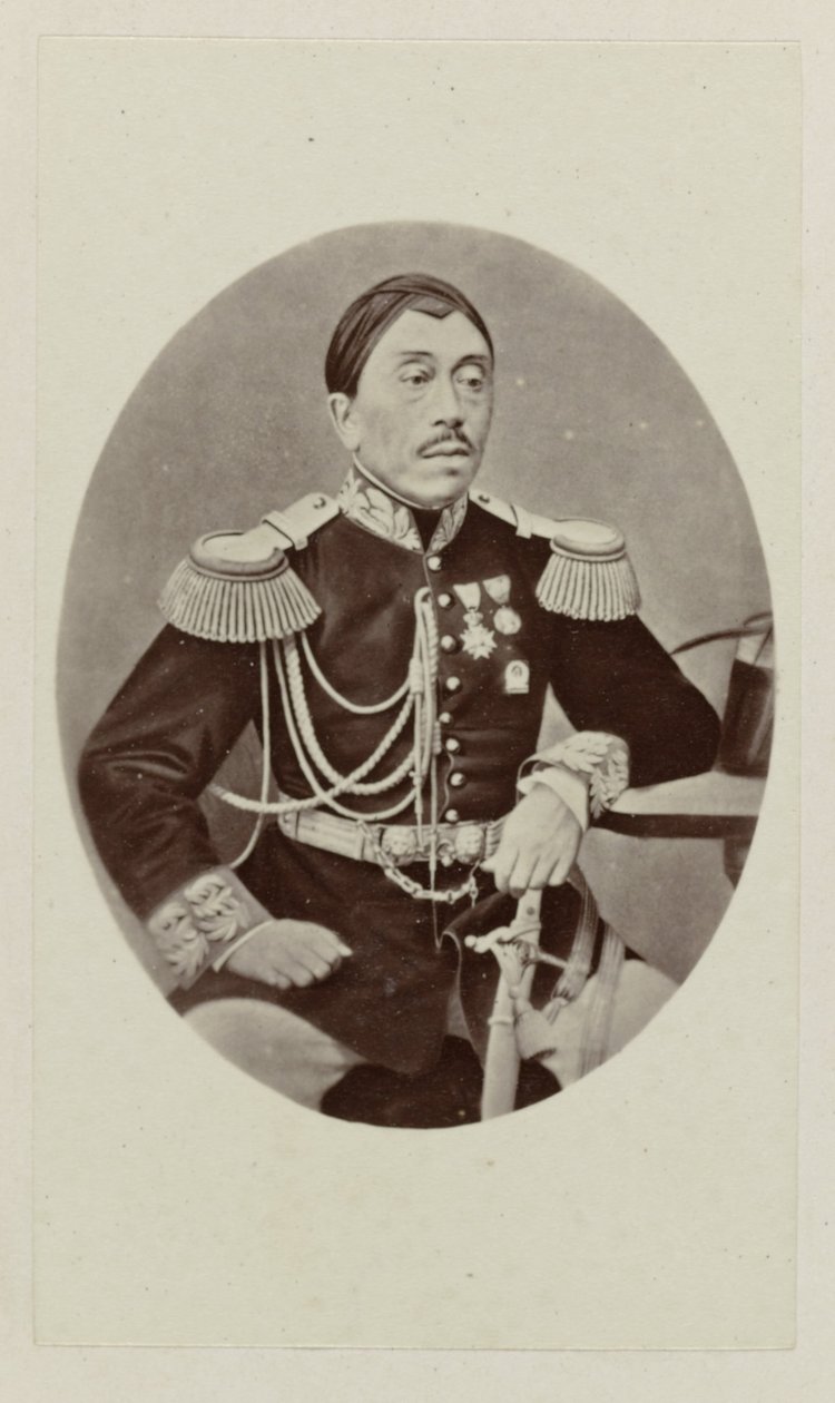 Portrét van Mangkoe Negoro IV od Woodbury and Page