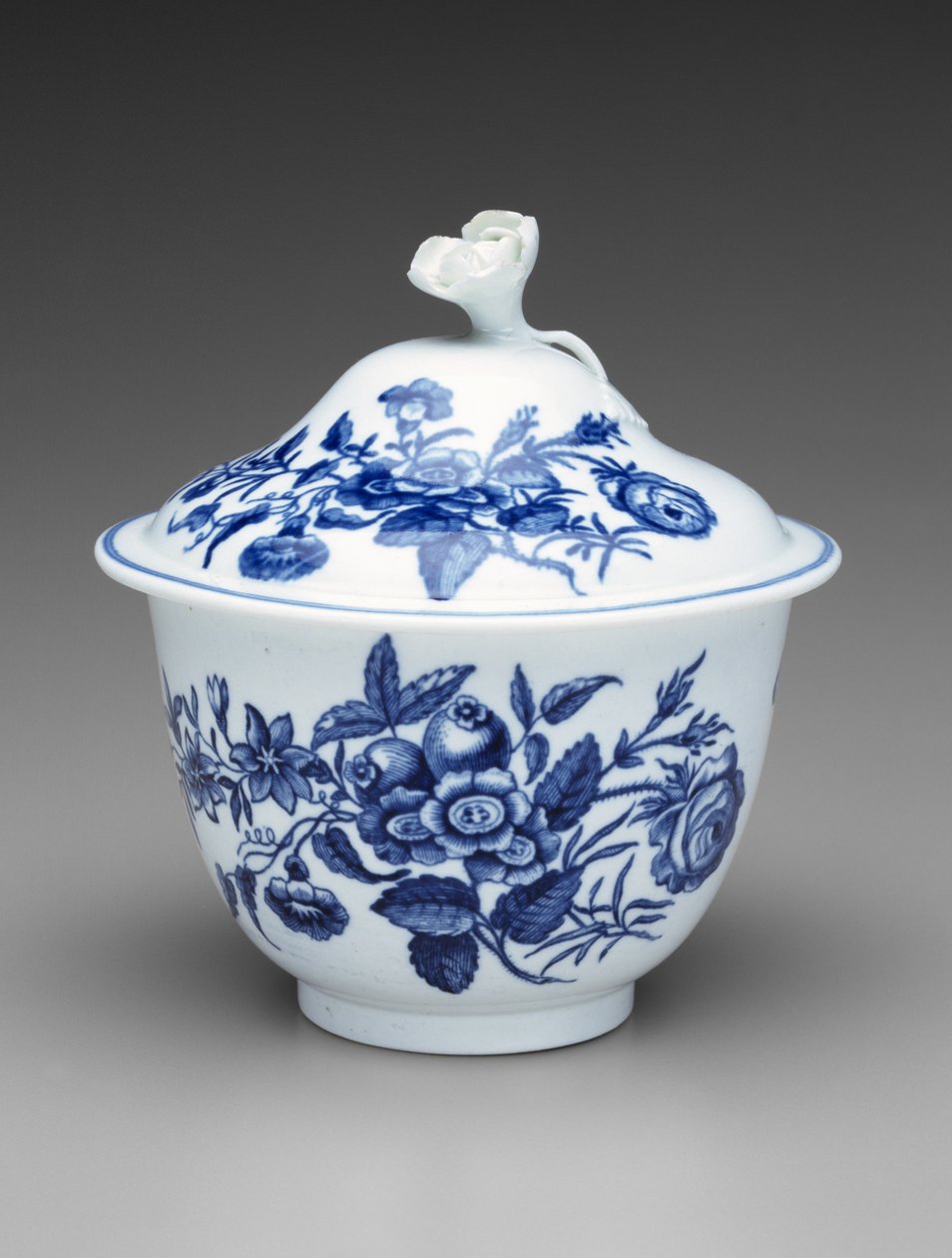 Zakrytá cukřenka, c. 1760-1780 (jemně pastovaný porcelán) od Worcester Porcelain Manufactory