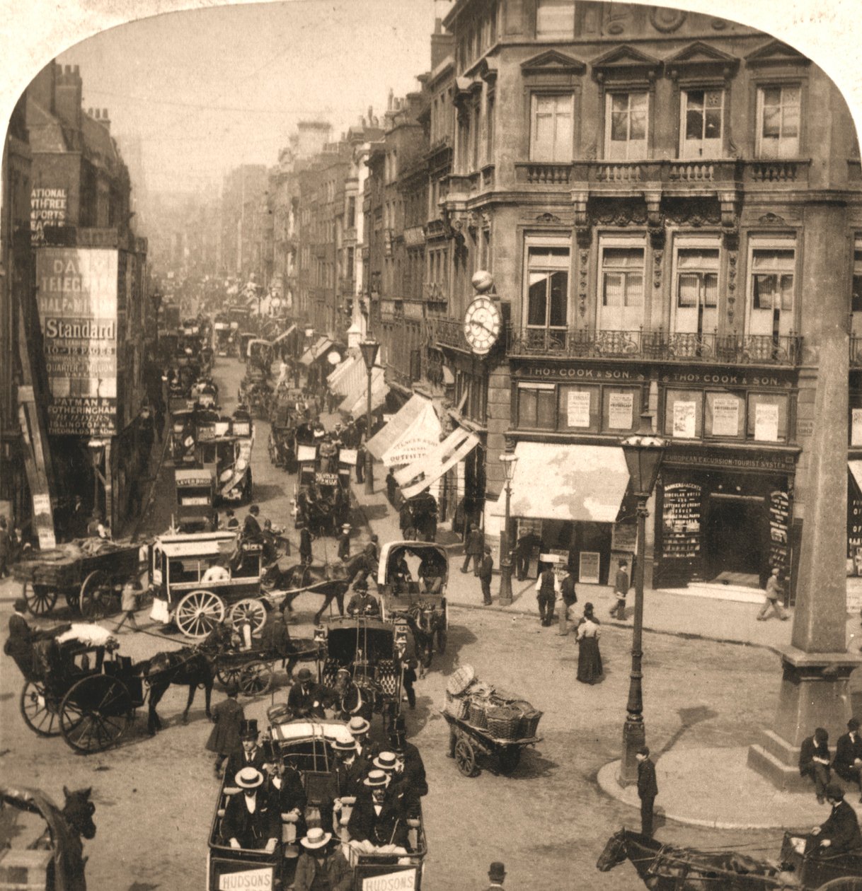 Fleet Street, Londýn, 1896. od Works and Sun Sculpture Studios
