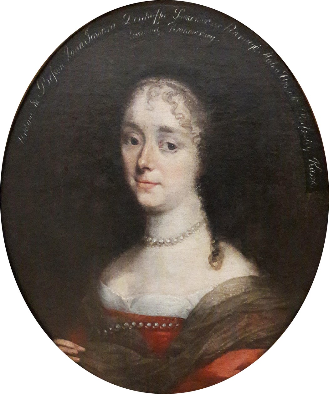 Portrét Katarzyny Franciszky Denhoffowa rozené von Bessen (1635-1695). od Workshop of Daniel Schultz